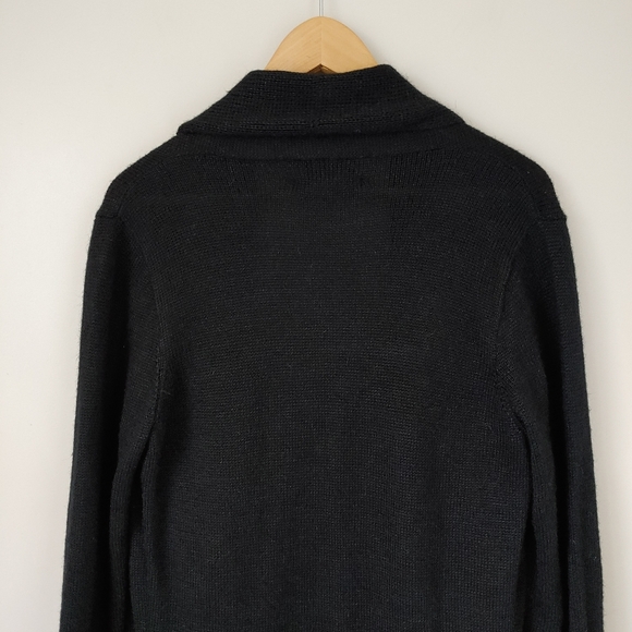 La Llama Alpaca Wool Long Cardigan Sweater - Black Size Large - Picture 10 of 13